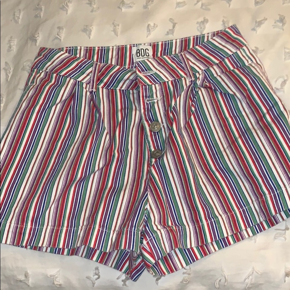 BDG colorful striped shorts